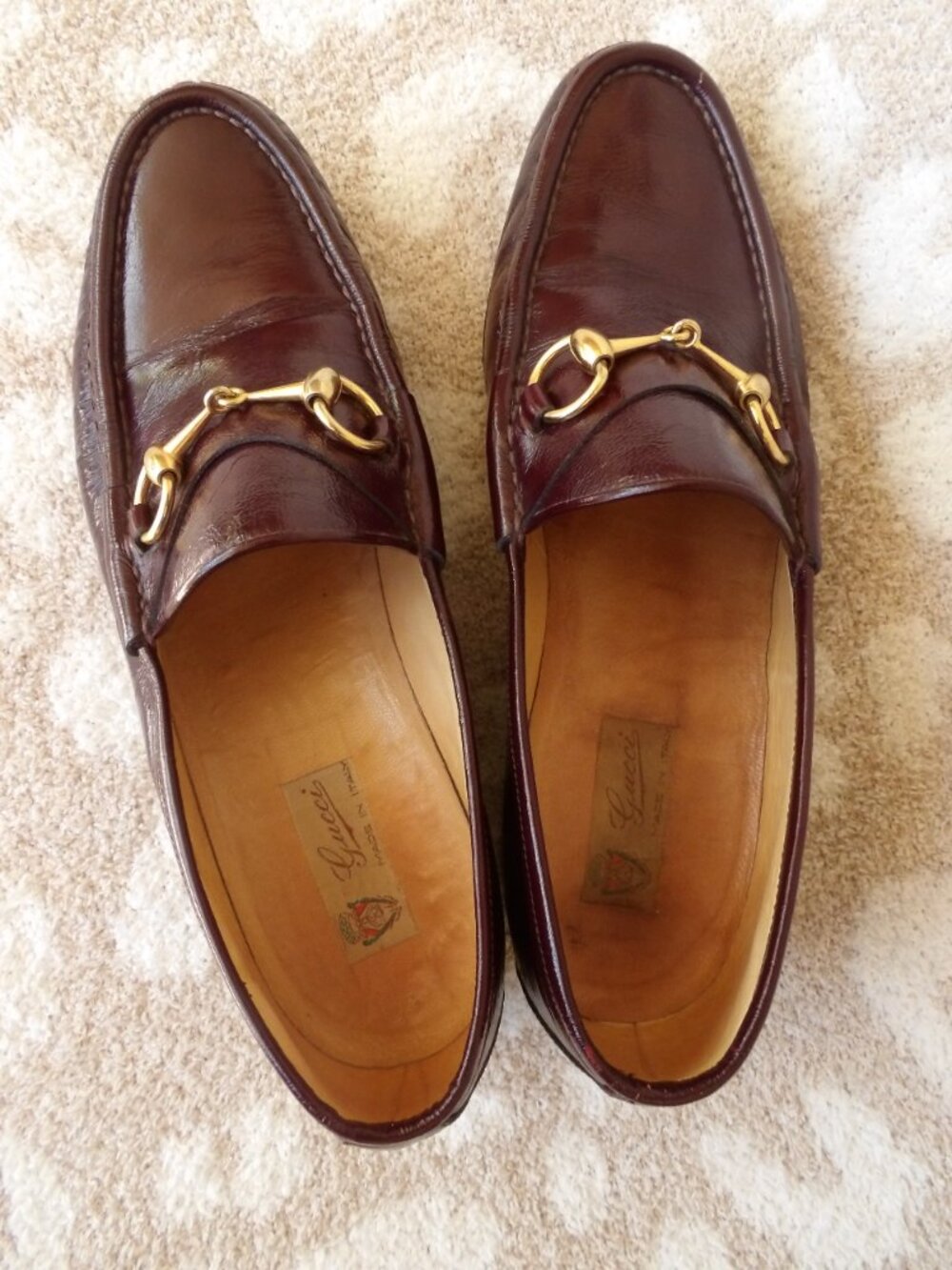 Vintage Gucci Mens Horsebit Loafers | Burgundy | Size UK 43 (US 10) - Picture 5 of 8